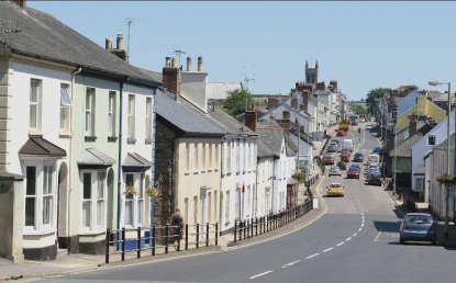 Honiton town centre in East Devon