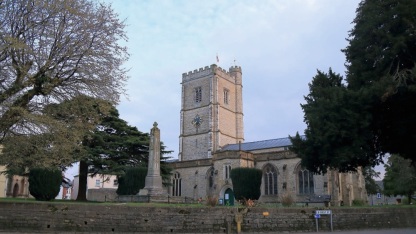 Axminster Minster and historic town centre in East Devon