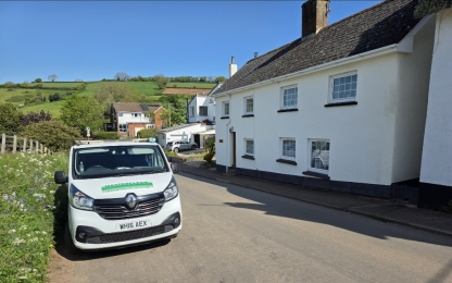 Masterclean van at a customers property