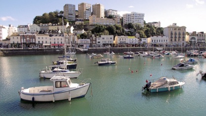 Torquay harbour and seafront in South Devon