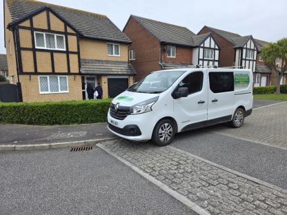 Masterclean van at a residential property in North Devon
