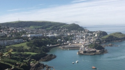 Ilfracombe harbour and coastline in North Devon