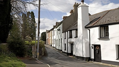 Kingsteignton residential area in Teignbridge, Devon
