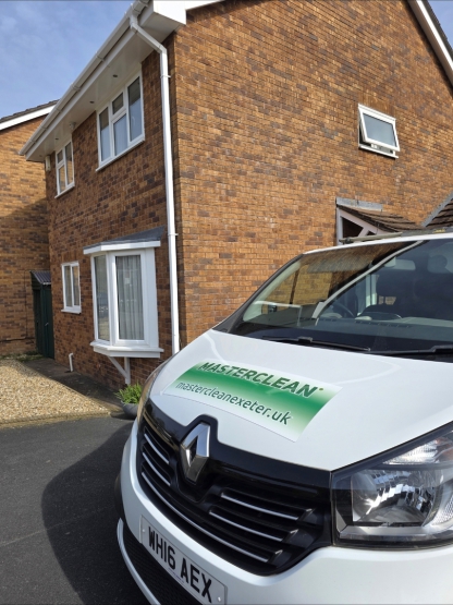 Masterclean service vehicle at a Devon property