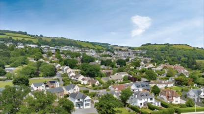 Bishopsteignton residential area in Teignbridge, Devon
