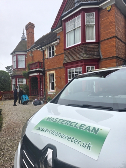 professional carpet cleaning Exeter private property Masterclean van