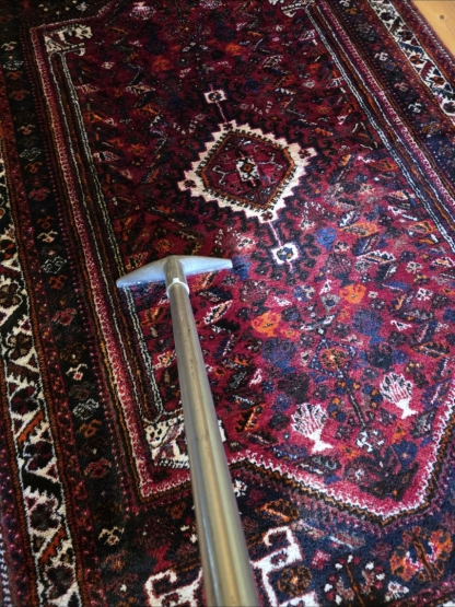 oriental persian rug beimg cleaned using water extraction