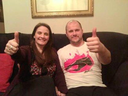 happy Masterclean customers Exeter thumbs up after carpet cleaning service