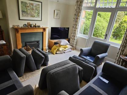 Professional upholstery cleaning service in Topsham Exeter with furniture left clean and room tidy after completion