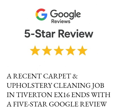 5 star google review from Tiverton for Masterclean Exeter